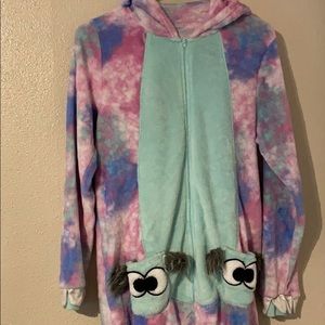 Multicolored Monster Pajama Onesie